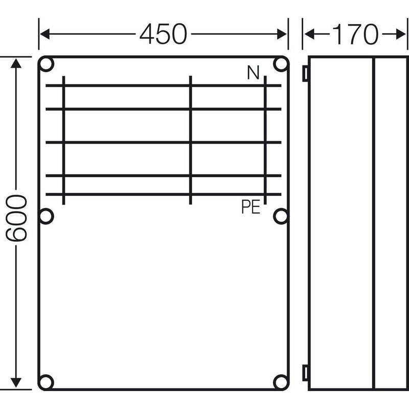 Hensel - Sammelschienengehäuse Mi-Sammelschienengehäuse Mi 6658 600x450mm, 400A, 5p