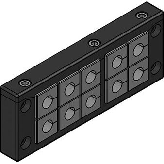 Icotek - Einführungsflansch für Kleingehäuse/Schaltschrank Kabeleinführungsleiste KEL-ER 24/10 schwarz V2A 24-polig