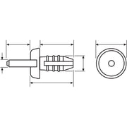 HellermannTyton - Spreizniet HTWD-R6B 5.0-5.5mm PA6 sw − 250 Stück
