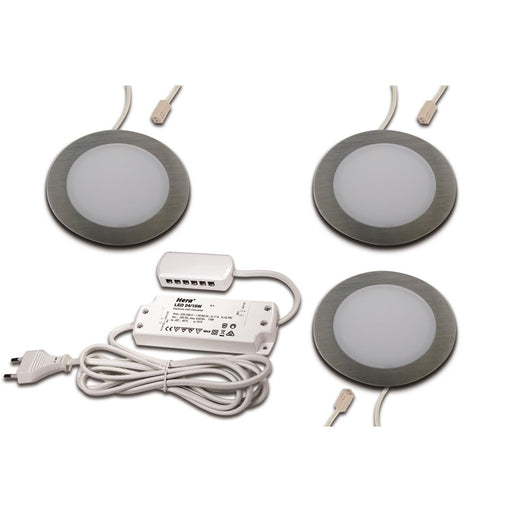 Hera - Downlight/Strahler/Flutlicht LED Einbauleuchte 3er - Set 3er Set #61060430003 nw, edelstahloptik