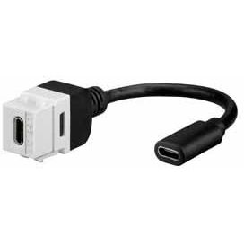 Rutenbeck - Einsatz/Abdeckung für Kommunikationstechnik Buchse für Montageadapter KMK-USB-C 3.1 KP rw