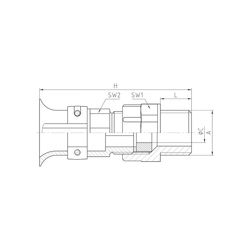 Jacob - Kabelverschraubung PA-FAVORIT-Kabelverschrb. 22.629M32PA M32/PG2 − 25 Stück
