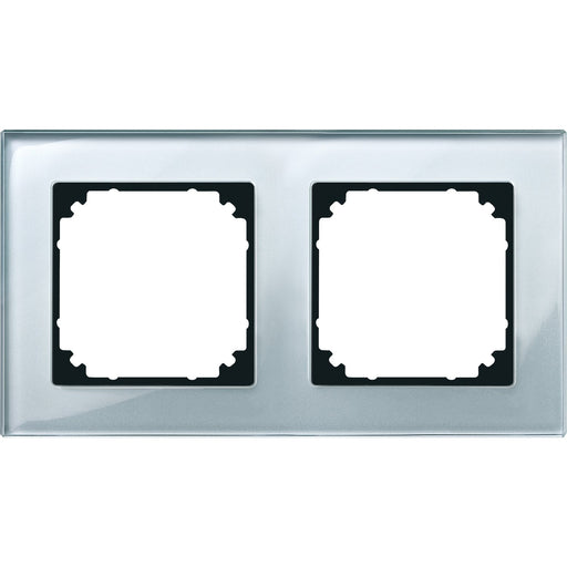 Merten - Abdeckrahmen Rahmen Glas 2f.diam/si 489260 waage/senkrecht