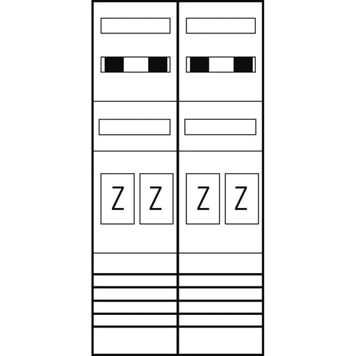 ABN - Zählerfeld Zählerplatz EZ27240 eHZ 4Z