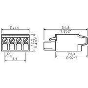 Weidmüller - Kabelsteckverbinder für Leiterplattensteckverbinder LP Verbinder Raster 5.08 BLT 5.08/6 SN OR − 60 Stück