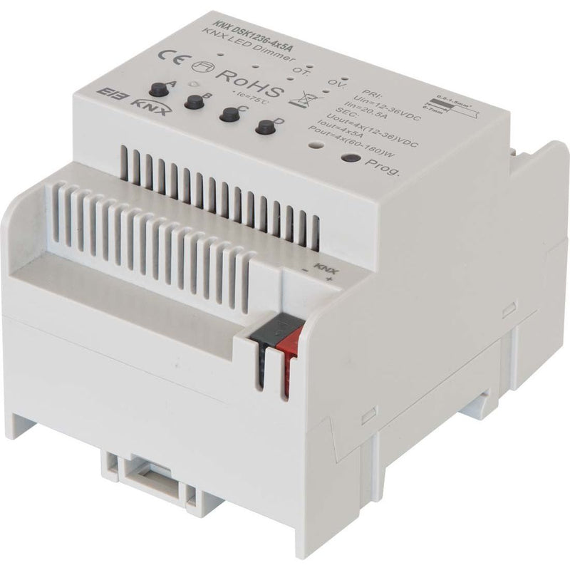 EVN Lichttechnik - Steuergerät für Leuchten KNX-Dimmer Unicolor KNXDSK1236-4x5A 4x5A 33,6-100,8W