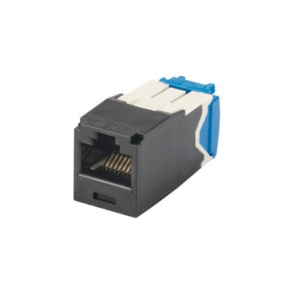 Panduit - Modularer Steckverbinder Mini-Com Module Cat6A CJ6X88TGBL-24 UTP schwarz − 24 Stück