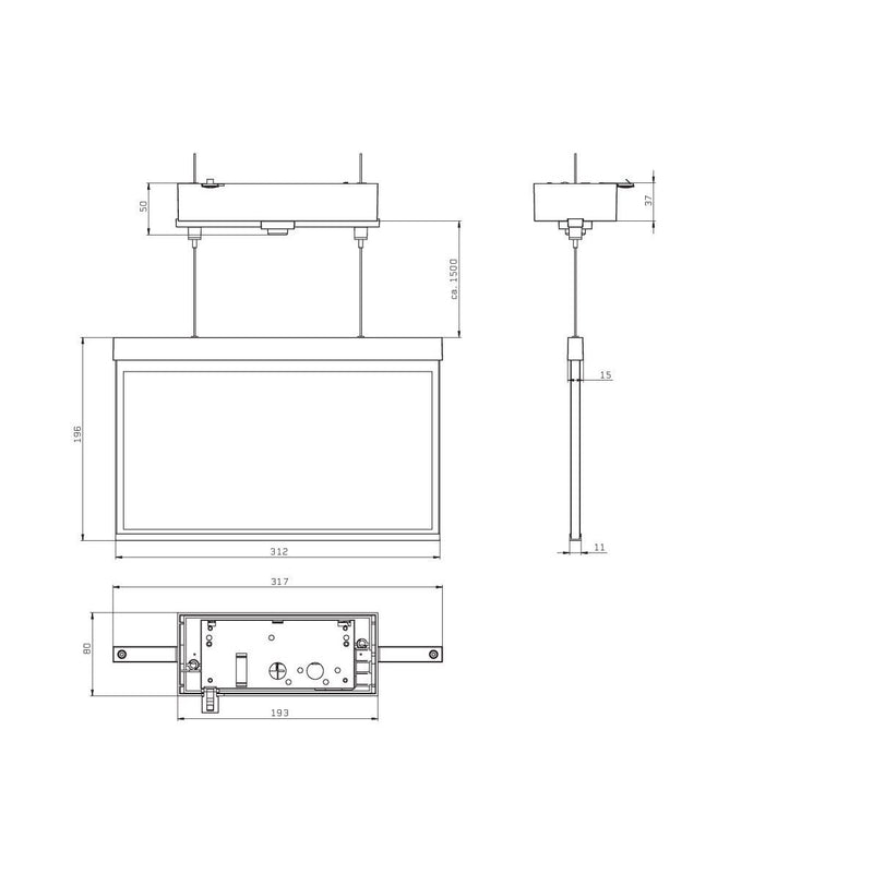 RP-Technik - Sicherheitsleuchte LED-Rettungszeichenleuchte AXDT009ML-AZ ZB + ML, anthrazit