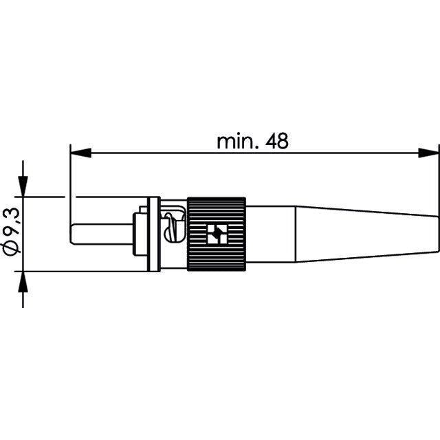 Telegärtner - LWL-Steckverbinder T-ST Stecker MM 100007054 Kabel D:2,6-3,0mm