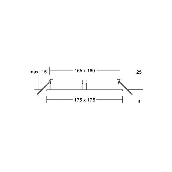 Brumberg Leuchten - Downlight/Strahler/Flutlicht Einbaumodul quadratisch 45031560 4-fach
