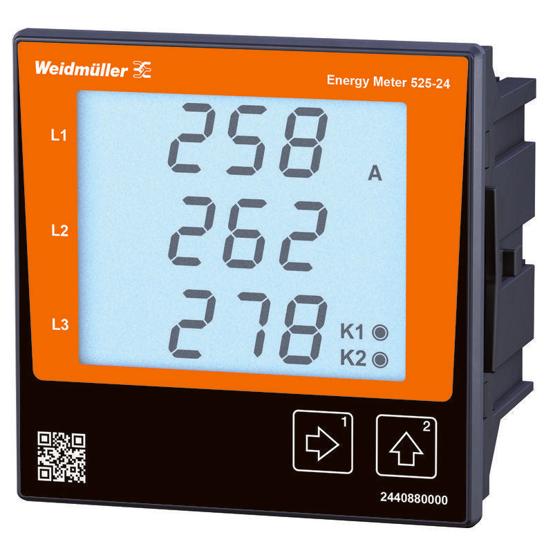 Weidmüller - Kombimessgerät Messgerät Modbus RTU/TCP ENERGY METER 525-24 over Ethernet 480V