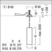 Zumtobel Group - Downlight/Strahler/Flutlicht LED-Pendelleuchte P-INF RCWH #62920314 930