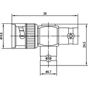 Telegärtner - Koax-Kupplung BNC T-Stück (F-M-F) 100023587 50 Ohm − 5 Stück