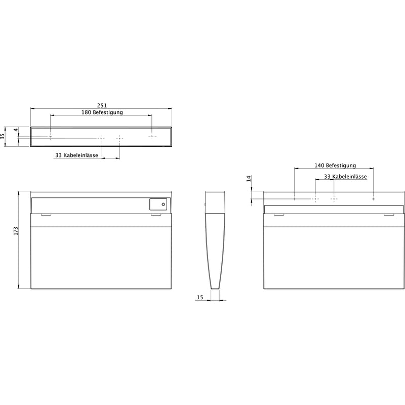 RP-Technik - Hinweisleuchte Sicherheitsleuchte KMMU411WL-3P EB 1h, Wireless