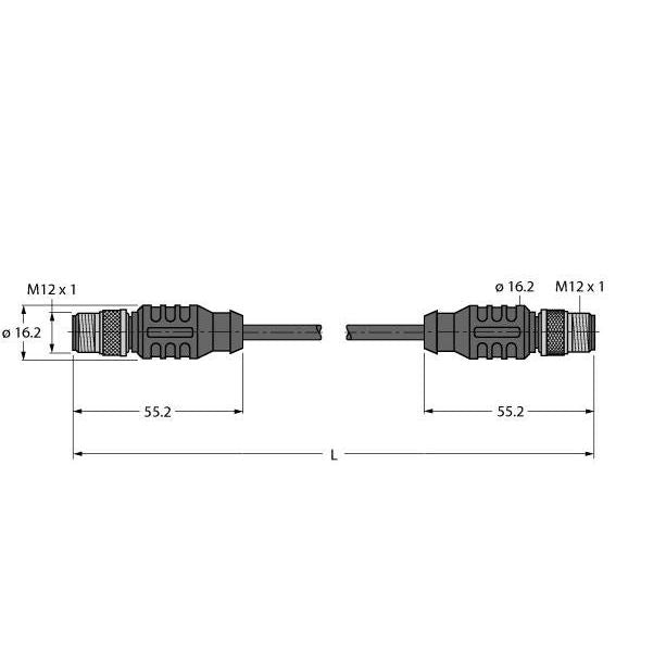 Turck - Rundsteckverbinder, feldkonfektionierbar (Industriesteckverbinder) Verbindungsleitung RSS RSS 841-5M