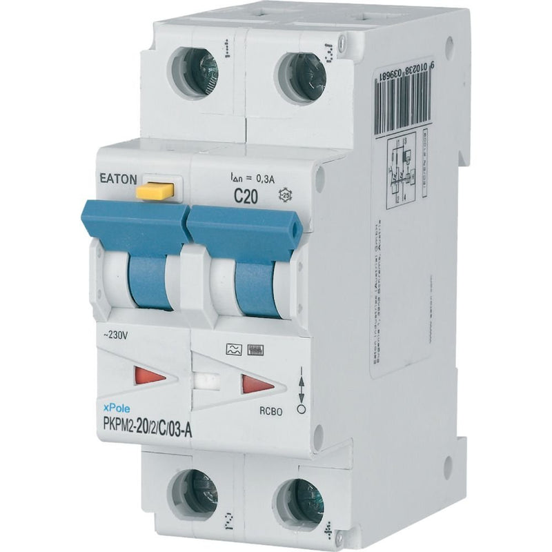 Eaton - Kombination FI-Schalter/Leitungsschutzschalter FI/LS Kombination PKPM2-20/2/C/03-A 20A 300mA
