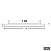 LTS Licht&Leuchten - Decken-/Wandleuchte LED-Anbau-/Pendelleuchte LUNL107.840.1/DALIws 840, DALI, ws