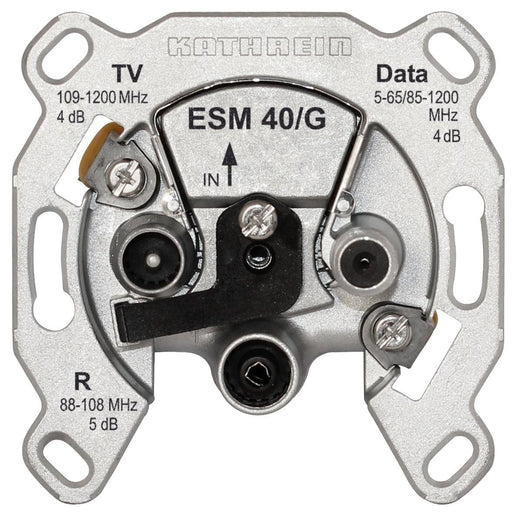 Kathrein - Antennensteckdose BK-Modem-Steckdose 3fach ESM 40/G Einzeldose selektiv