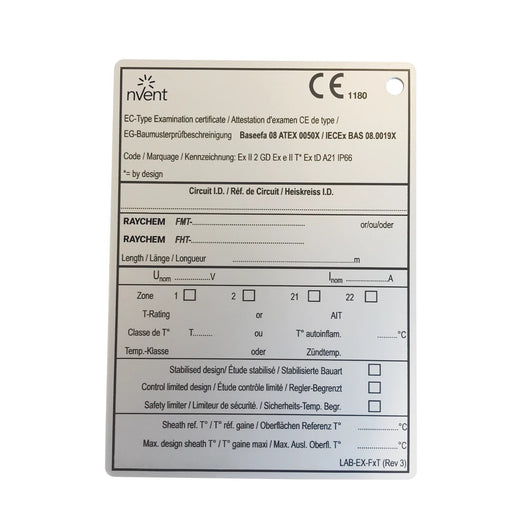 Chemelex - Warn-/Hinweisschild Heizkreiskennzeichnungs LAB-EX-FXT Aufkleber