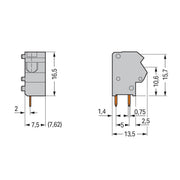 WAGO - Leiterplattenklemme Anreihbare Leiterplattenk. 254-856 2,5mm² − 100 Stück