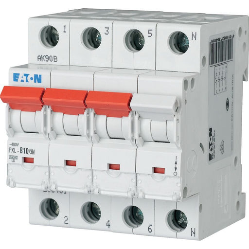 Eaton - Leitungsschutzschalter LS-Schalter m.Beschrift. PXL-C10/3N C 10A, 3p+N