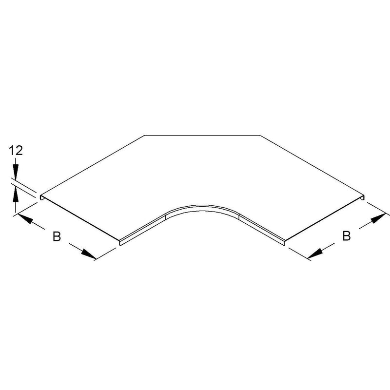 Niedax - Deckel Bogen für Kabeltragsystem Deckel für Bogen 90Gr. RESCD 250 S Breite 255,5mm