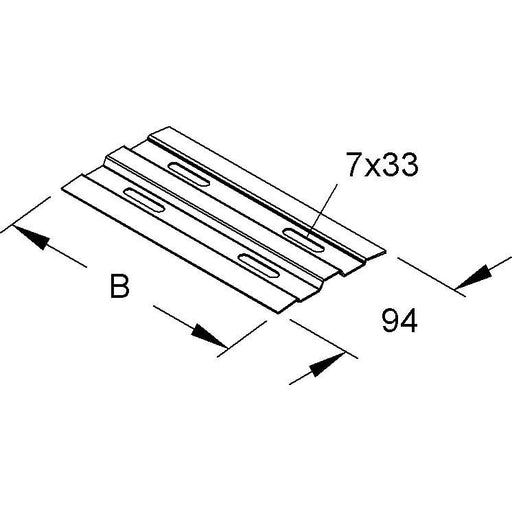 Niedax - Verbinder für Kabeltragsystem Stossstellenleiste RSLB 200 B=189mm