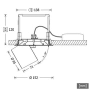 LTS Licht&Leuchten - Downlight/Strahler/Flutlicht LED-Einbaustrahler ORYO-R 203.940.45 ws 4000K