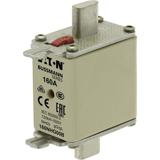 Eaton - Messersicherung Sicherungseinsatz Nieders. NH FUSE 16#160NHG00B 160A AC 500V 120kA − 3 Stück
