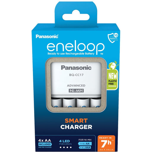 Hückmann - Universal-Ladegerät Ladegerät BQ-CC17 eneloop K-KJ17MCD40E inkl. 4xAA 2000mAh