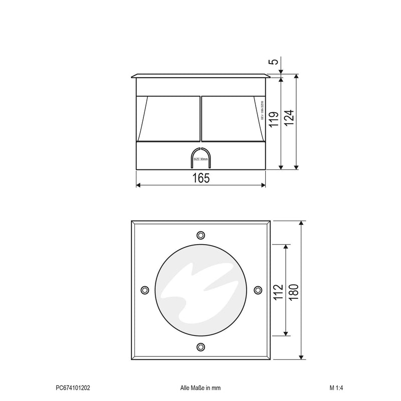 EVN Lichttechnik - Bodeneinbauleuchte LED-Bodeneinbauleuchte PC674101202 IP67
