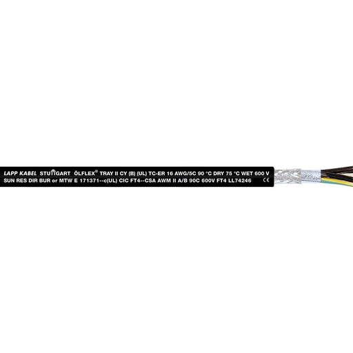 Lapp Kabel&Leitung - Energiekabel < 1 kV, für ortsveränderlichen Einsatz ÖLFLEX TRAY II CY 18G2,5 2214180/610 − 610 Meter