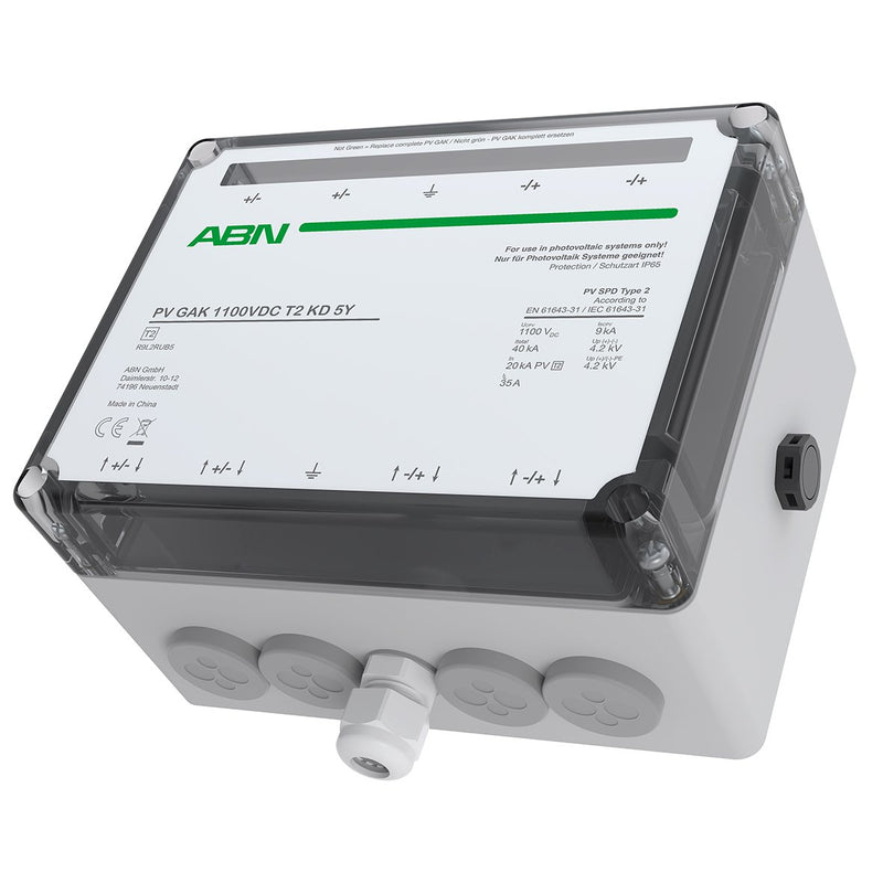 ABN - Photovoltaik-DC-Stringbox PV GAK ÜSS Typ 2 R9L2RUB5 2 MPPT, Kabeldurchfü