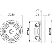 WHD - Lautsprecher Design-Lautsprecher R2408SLHQws 2-Wege,Highend