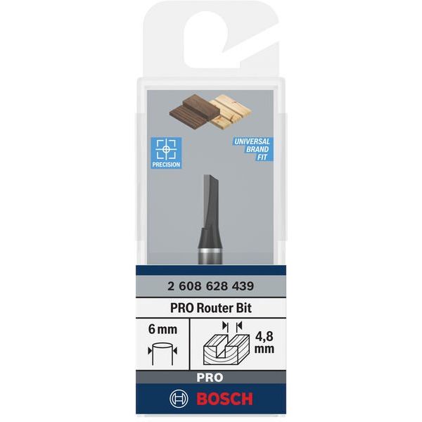 Bosch - Fräser PRO Nutfräser, 2608628439 einschneidig 4,8 x L
