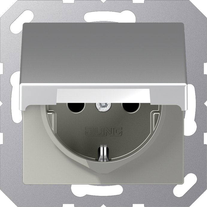 Jung - Abdeckung/Bedienelement für Installationsschalterprogramme Abdeckung A 1520 KLPL AL f.SCHUKO Steckdosen