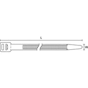 HellermannTyton - Kabelbinder T250R-W-BK-G1 12,5x520 schwarz − 25 Stück