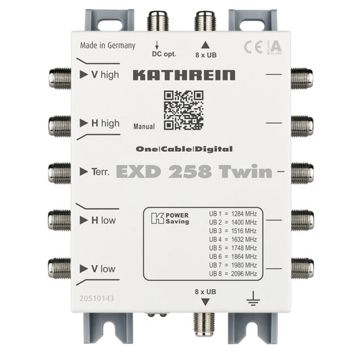 Kathrein - Multischalter Einkabel-Multischalter DG EXD 258 Twin 5-862+950-2150 MHz