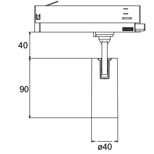 Brumberg Leuchten - Downlight/Strahler/Flutlicht LED-Schienenstrahler 230V 88694163 40Gr., 3000K, silber