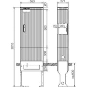 ABN - Leergehäuse Anschlusssäule SL205P FB2 BH7