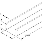 Niedax - Kabelrinne RLU 110.600 E3 110x600x3000mm − 6 Meter