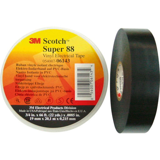 3M - Klebeband PVC Elektro-Isolierband ScotchSuper88 19x20 19mm x20m sw