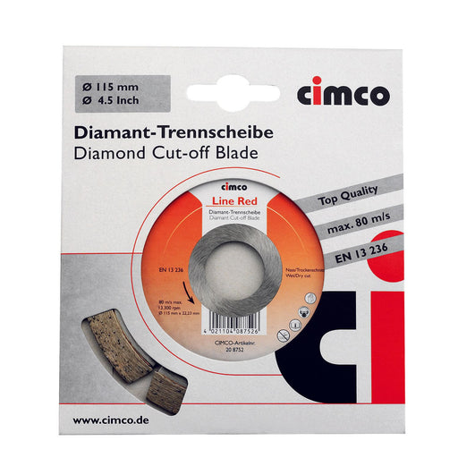 Cimco Werkzeuge - Trenn-/Schleifscheibe Diamanttrennscheibe 208752 D=115mm