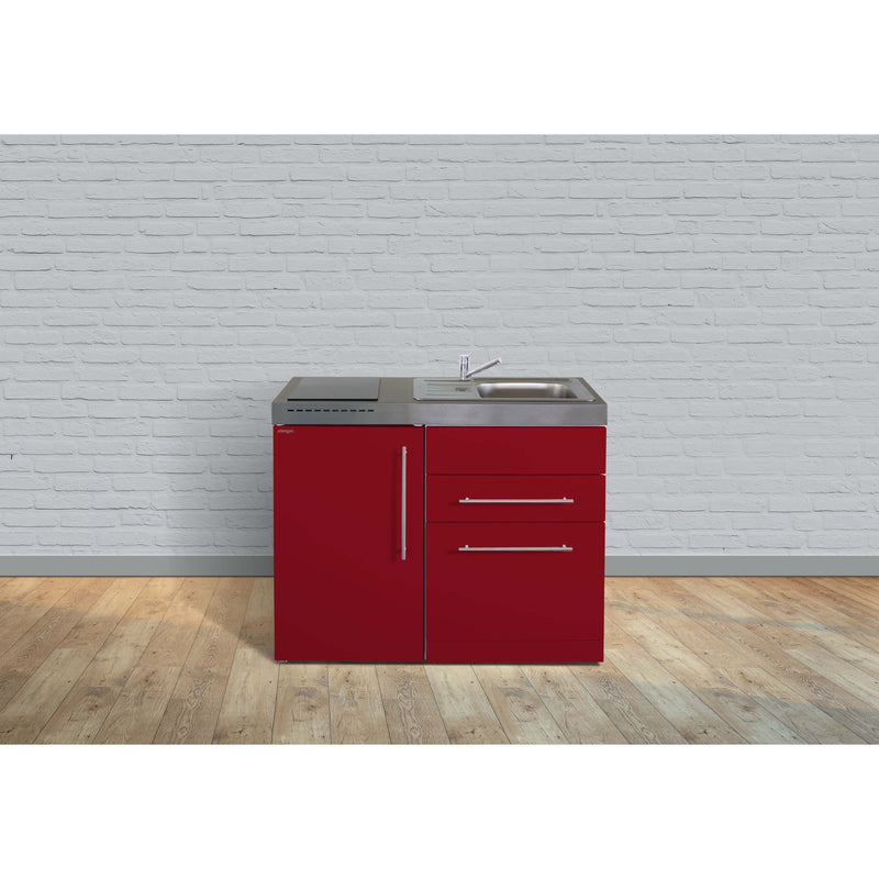 Stengel - Mini-Küche Miniküche Premiumline MPBR110SKSGKFliBreS Bordeauxrot