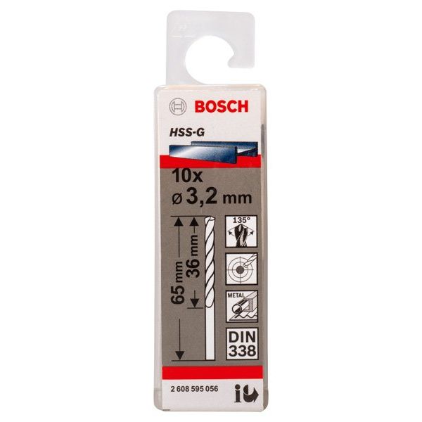 Bosch - Bohrer PRO Metal HSS-G 2608595056 Spiralbohrer 3,2 x