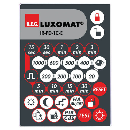 BEG Brück Electronic - Zubehör/Ersatzteile für Bewegungsmelder IR-Fernbedienung IR-PD-1C-E
