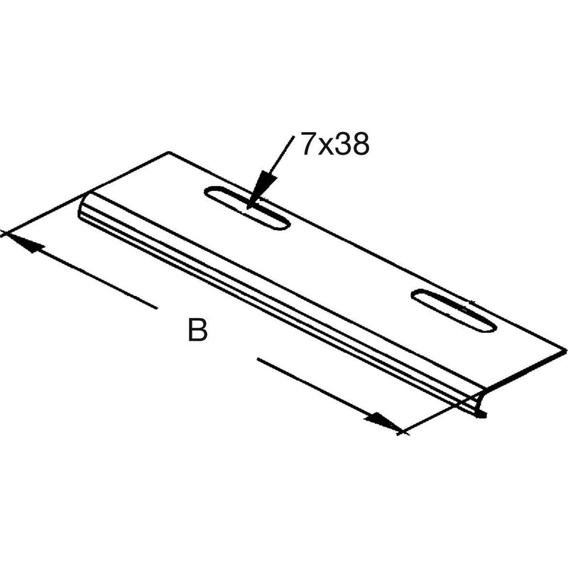 Rico - Bodenendplatte für Kabelrinne Kabelschutzblech 15W11-600-V