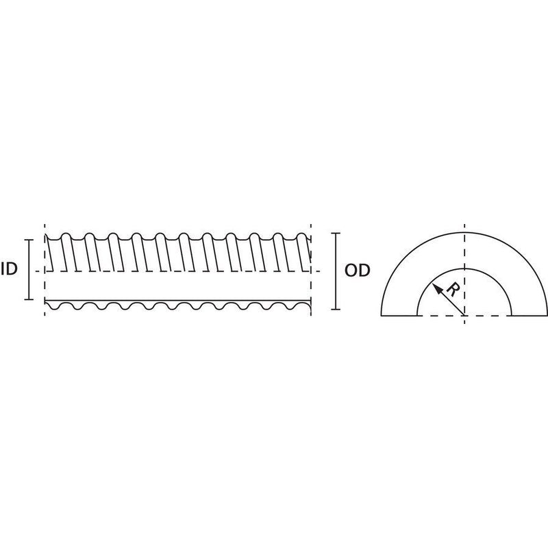 HellermannTyton - Kunststoff-Schutzschlauch PVC-Spiralschlauch PSR50 innen glatt − 30 Meter