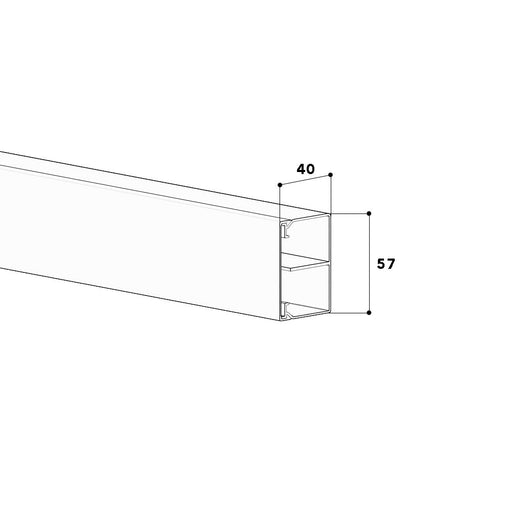 GGK - Leitungsführungskanal LFG-Kanal 40x60 gr 1058 − 2 Meter