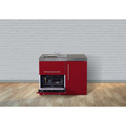 Stengel - Mini-Küche Miniküche Premiumline MPGSBR110KSGSGKFreBl Bordeauxrot